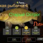 Русская рыбалка 4 — озеро Старый Острог — Линь
