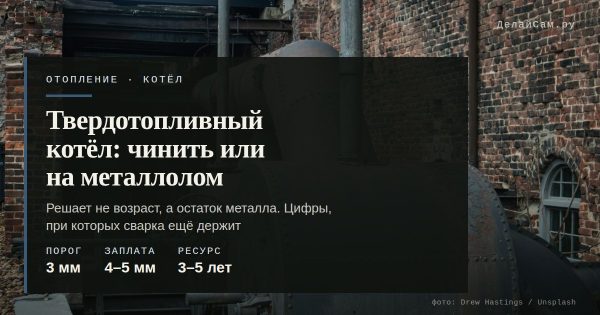 Твердотопливные котлы: что чинится, а что на металлолом