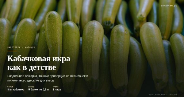 Кабачковая икра как в детстве: рецепт на пять банок Кабачковая икра как в детстве: рецепт на пять банок