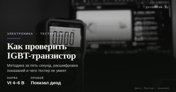 Как проверить IGBT-транзистор тестером LCR-T4