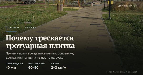 Почему трескается тротуарная плитка