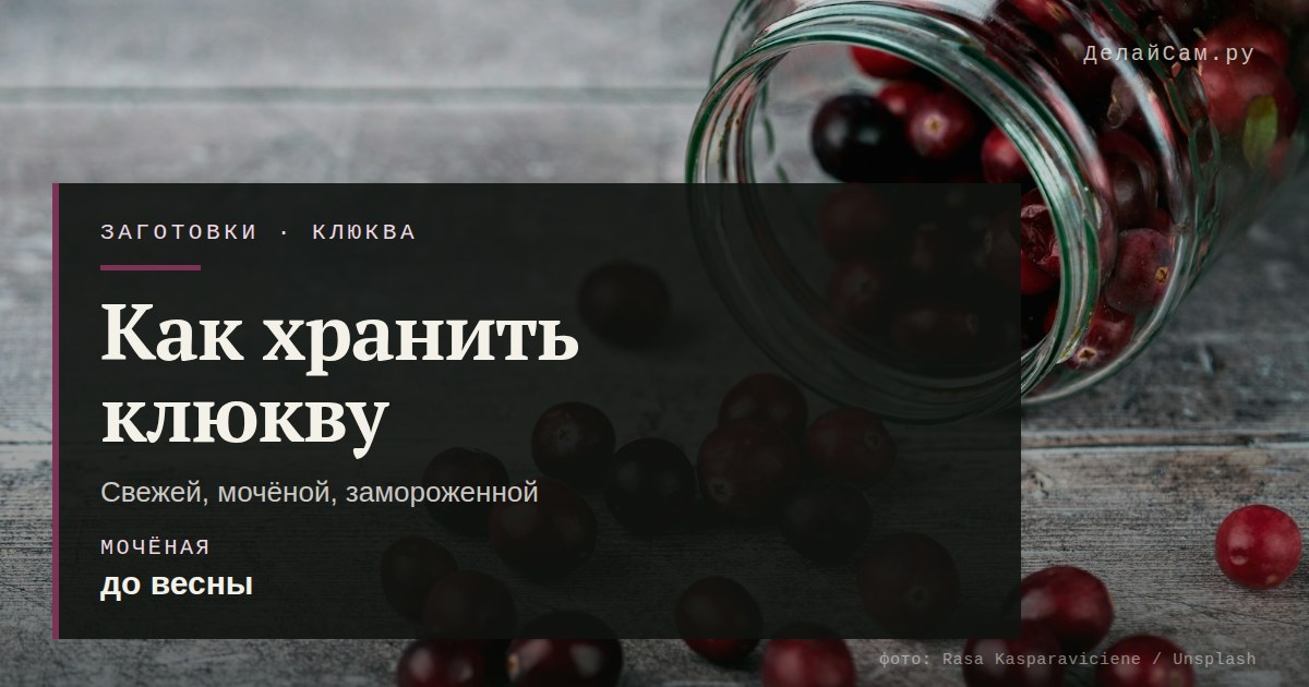 как хранить клюкву