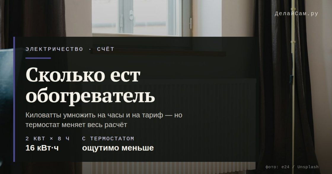 Сколько электричества съедает обогреватель