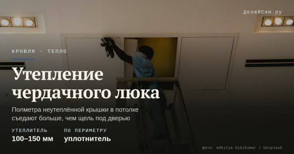 Как утеплить чердачный люк