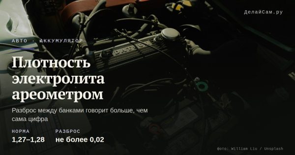 Как проверить плотность электролита ареометром