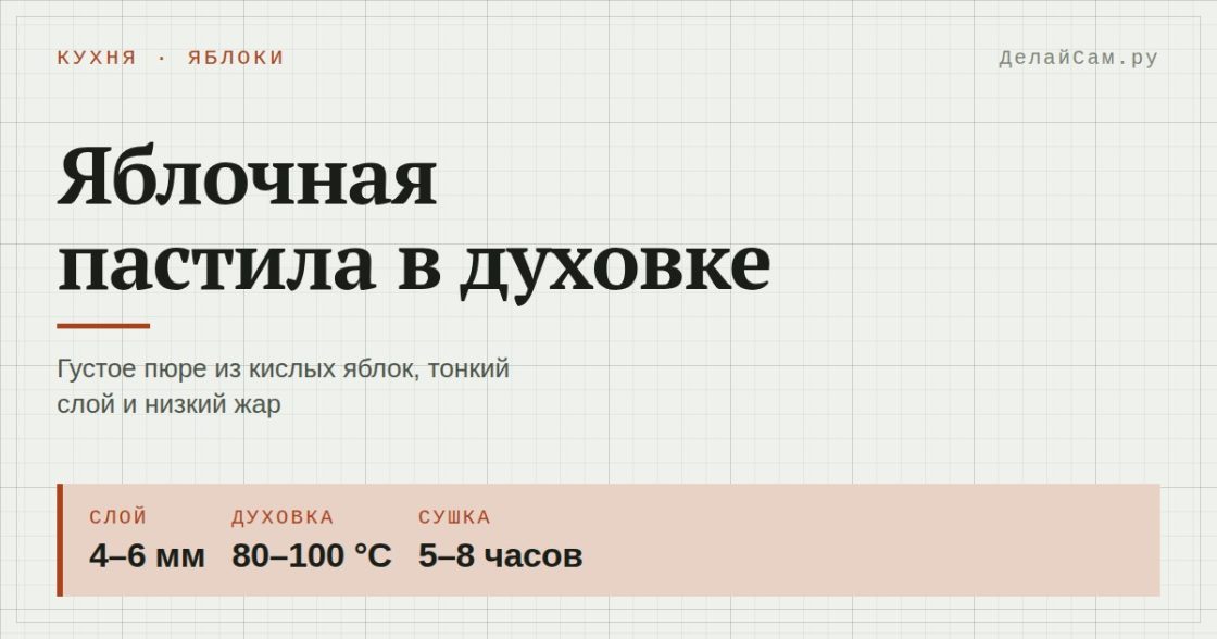 Яблочная пастила в духовке