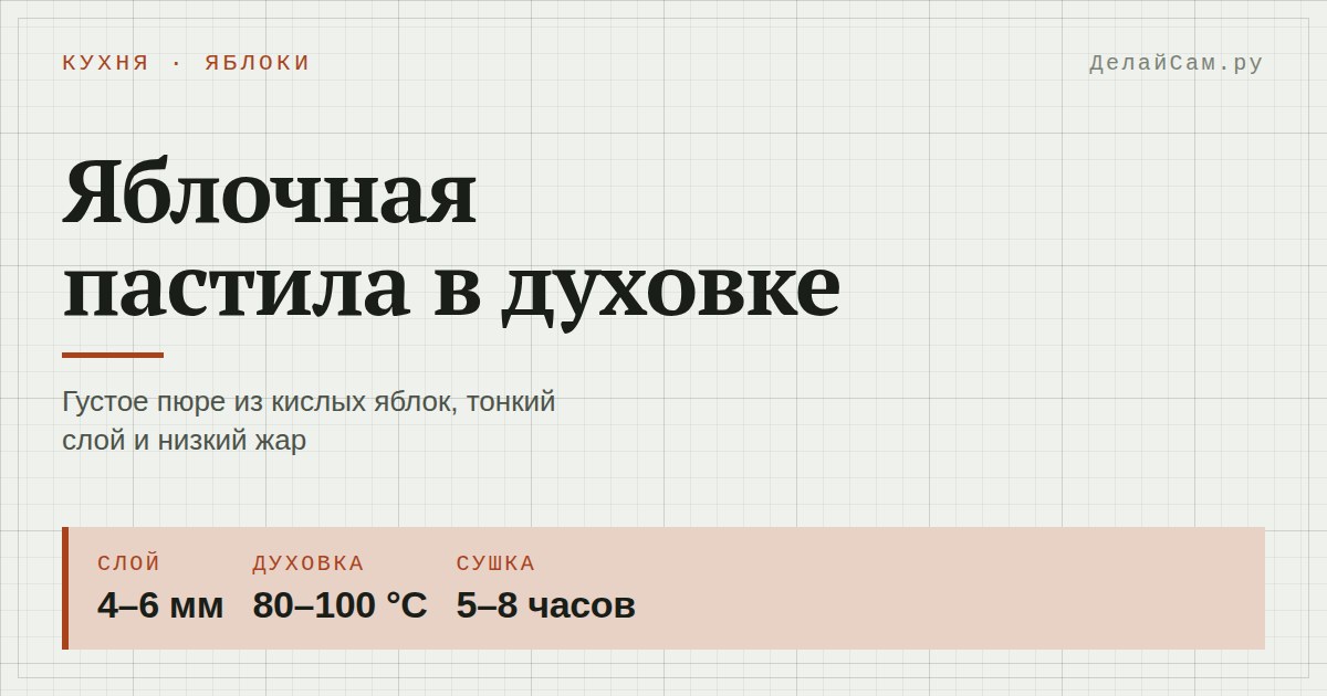 яблочная пастила в духовке