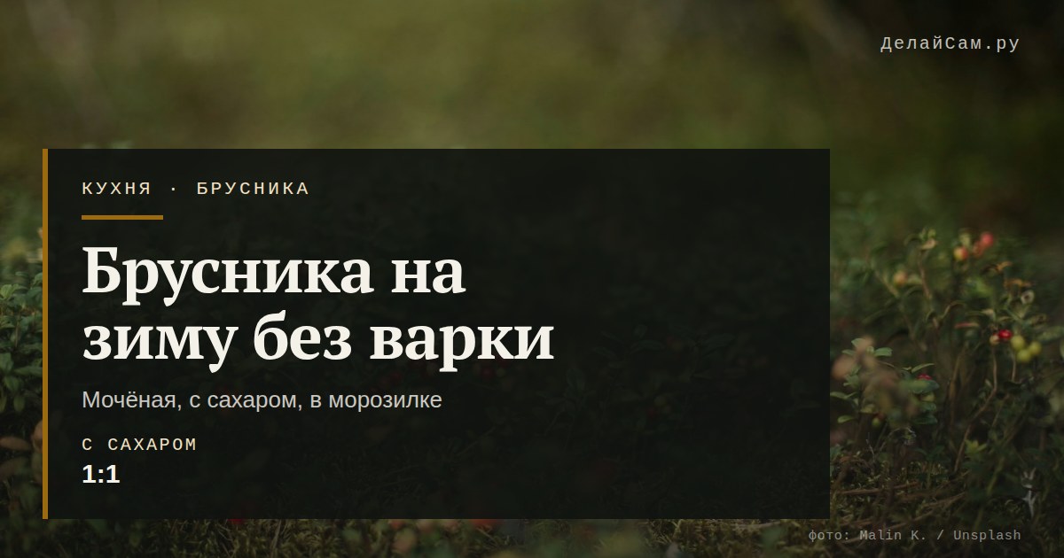 брусника на зиму без варки