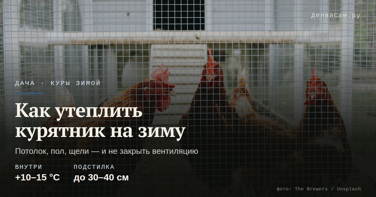 как утеплить курятник на зиму