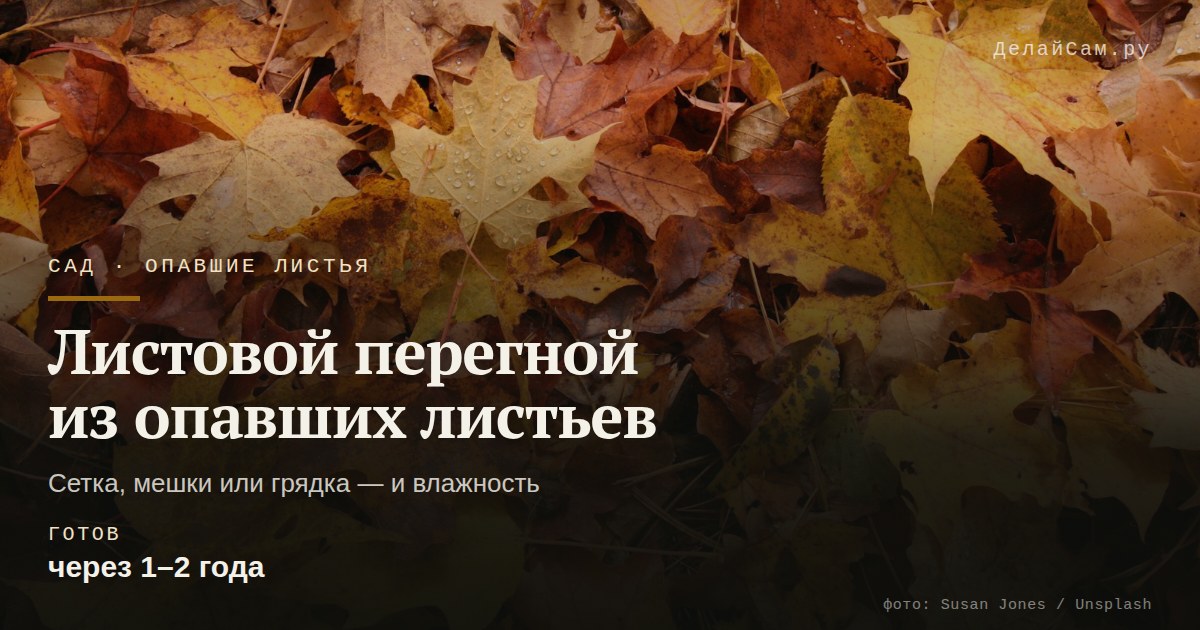 листовой перегной из опавших листьев