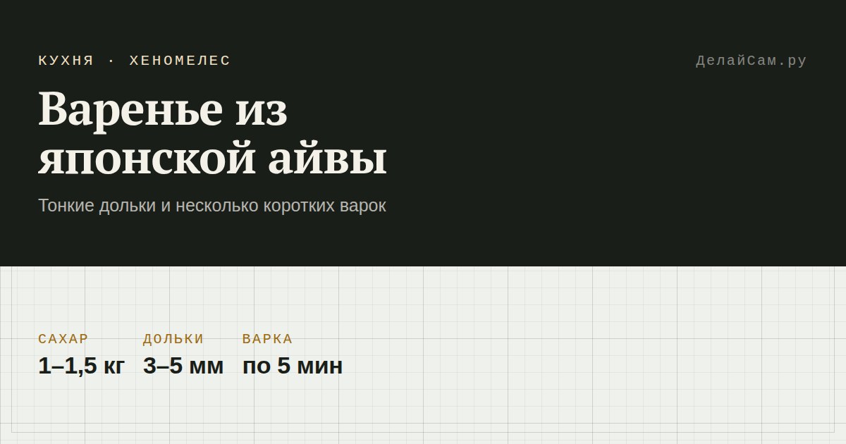 варенье из японской айвы