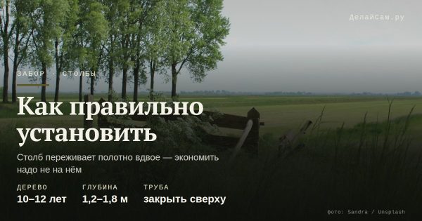 Столбы для забора: как правильно установить