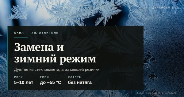 Замена уплотнителя на пластиковом окне и зимний режим