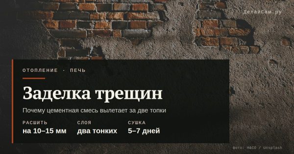 Заделка трещин в печи: глина или готовая смесь