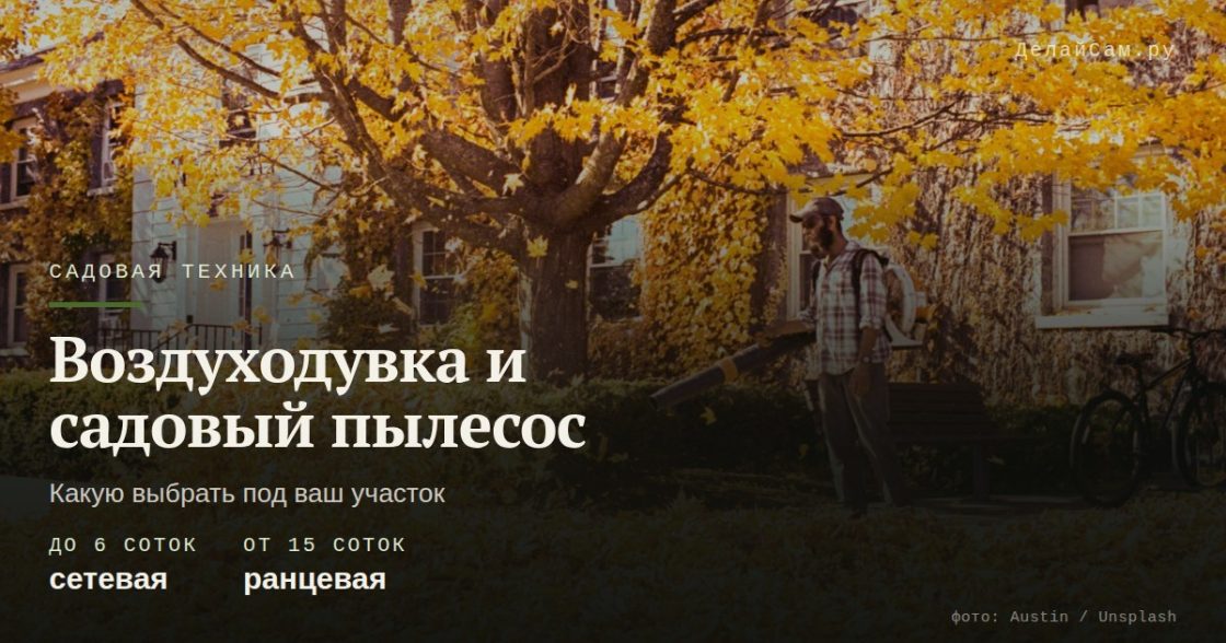 Садовый пылесос-воздуходувка: как выбрать