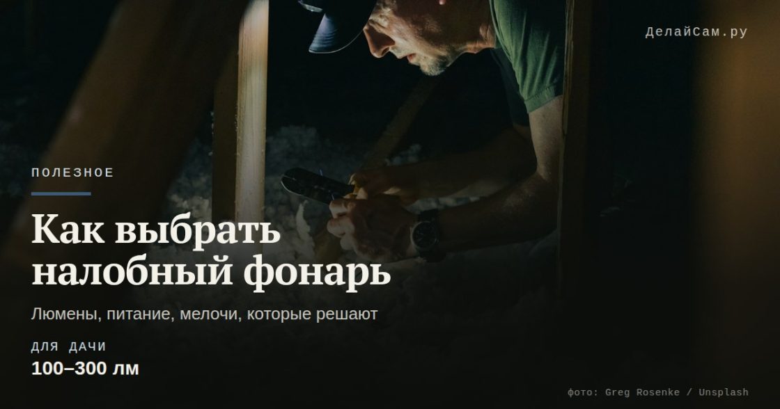 Как выбрать налобный фонарь