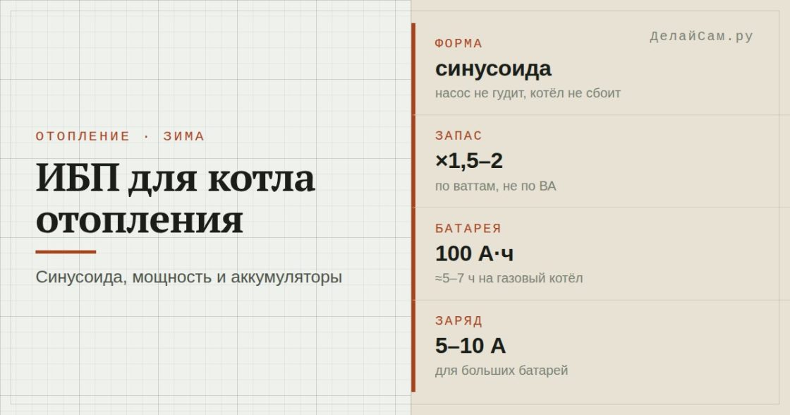 ИБП для котла отопления: как выбрать