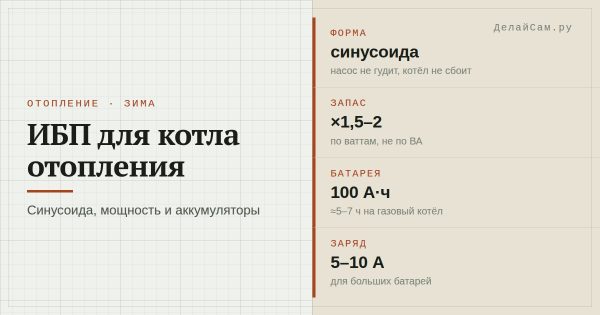 ИБП для котла отопления: как выбрать