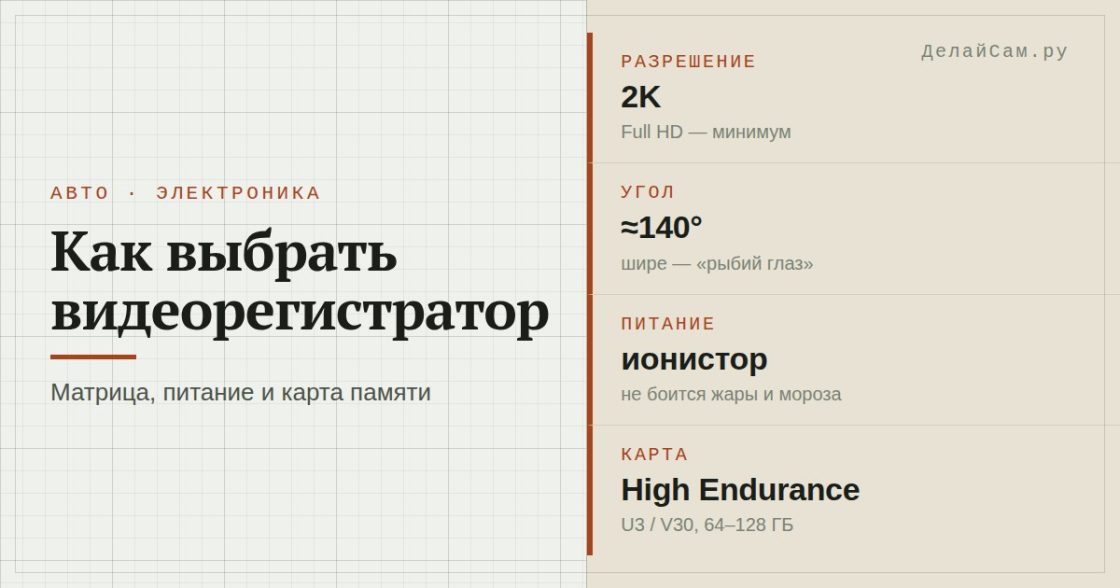 Как выбрать автомобильный видеорегистратор
