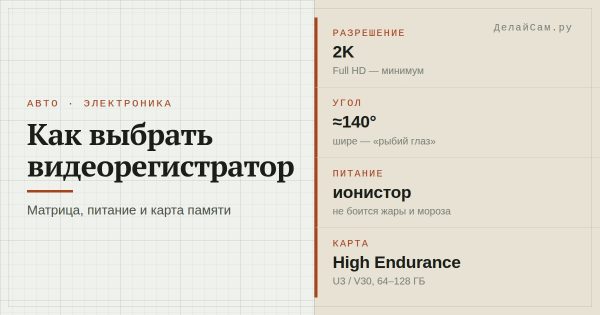 Как выбрать автомобильный видеорегистратор