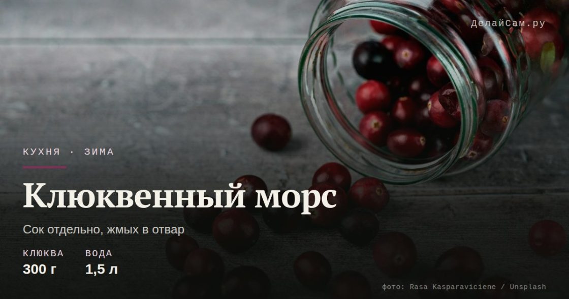 Клюквенный морс
