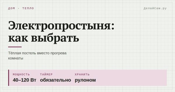 Электропростыня или электроодеяло: как выбрать