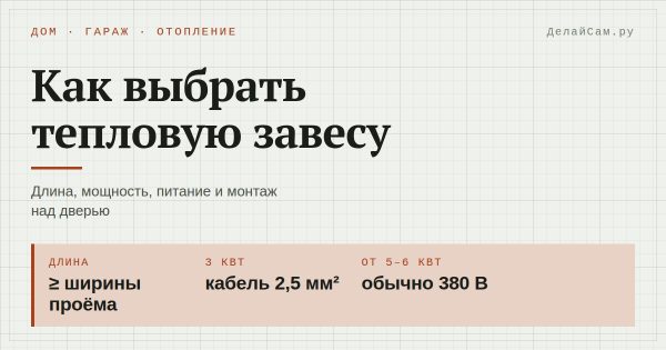 Как выбрать тепловую завесу