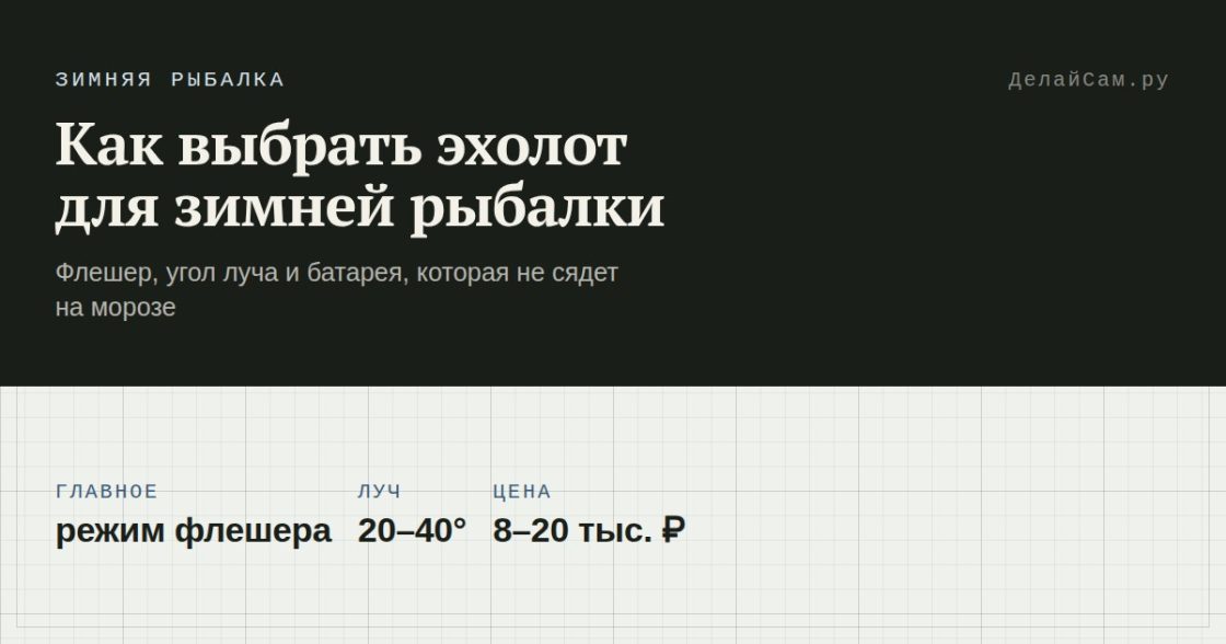 Как выбрать эхолот для зимней рыбалки