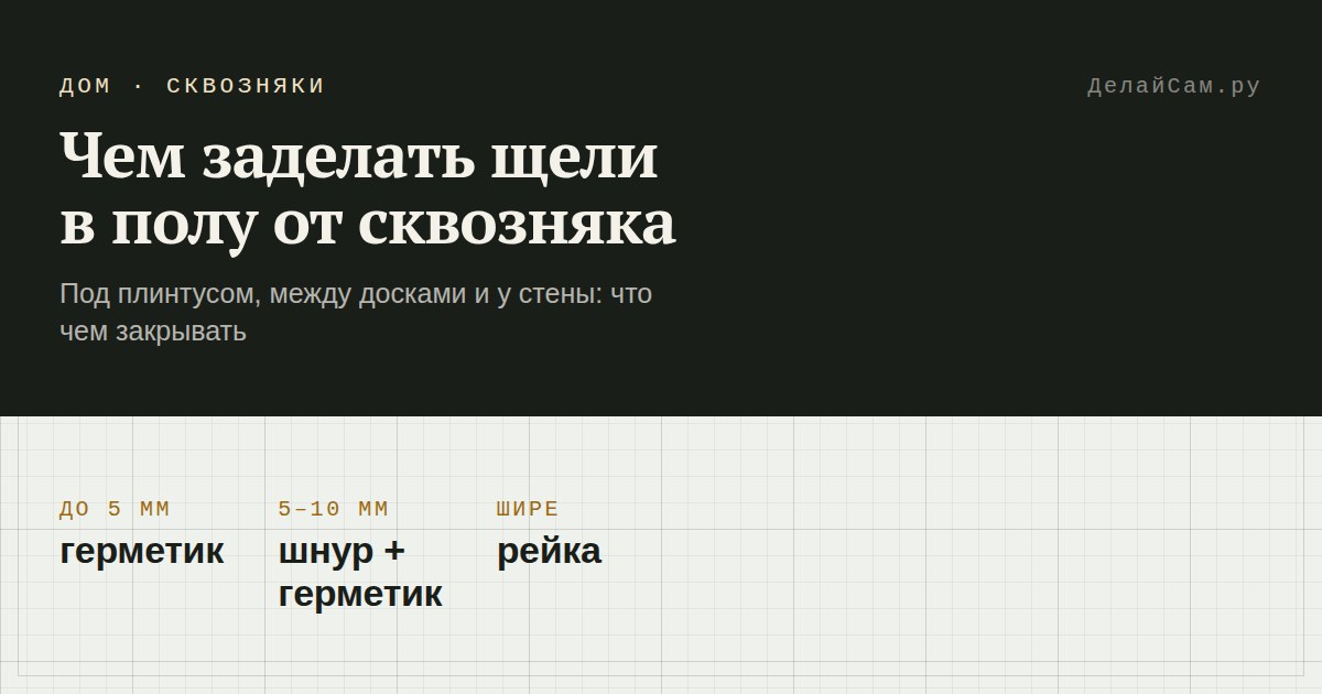 чем заделать щели в полу