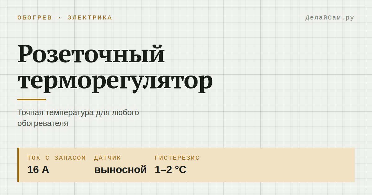 розеточный терморегулятор для обогревателя