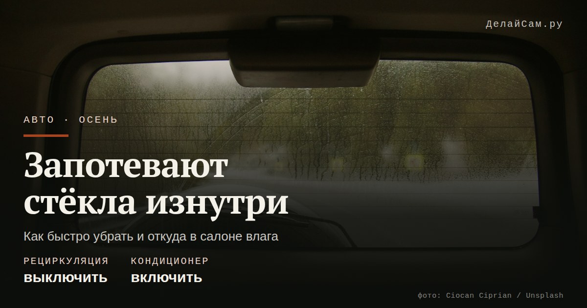 запотевают стёкла в машине изнутри