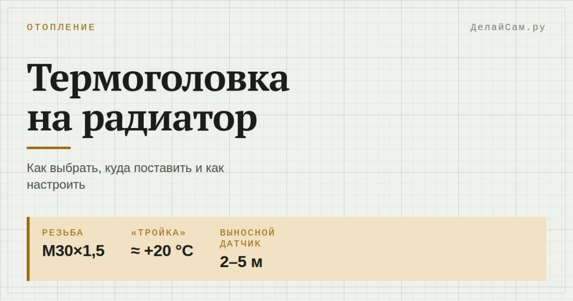 Термоголовка на радиатор: как выбрать и поставить
