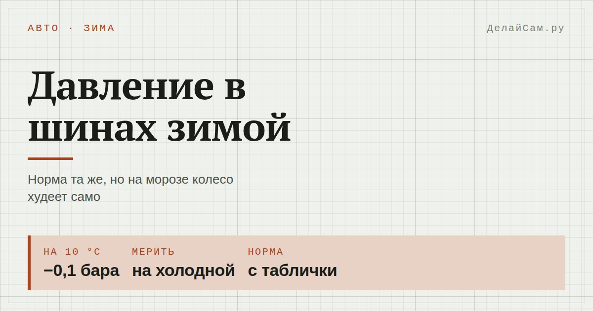 давление в шинах зимой