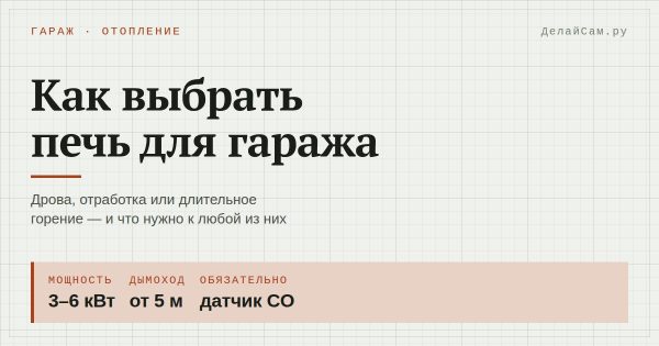 Как выбрать печь для гаража