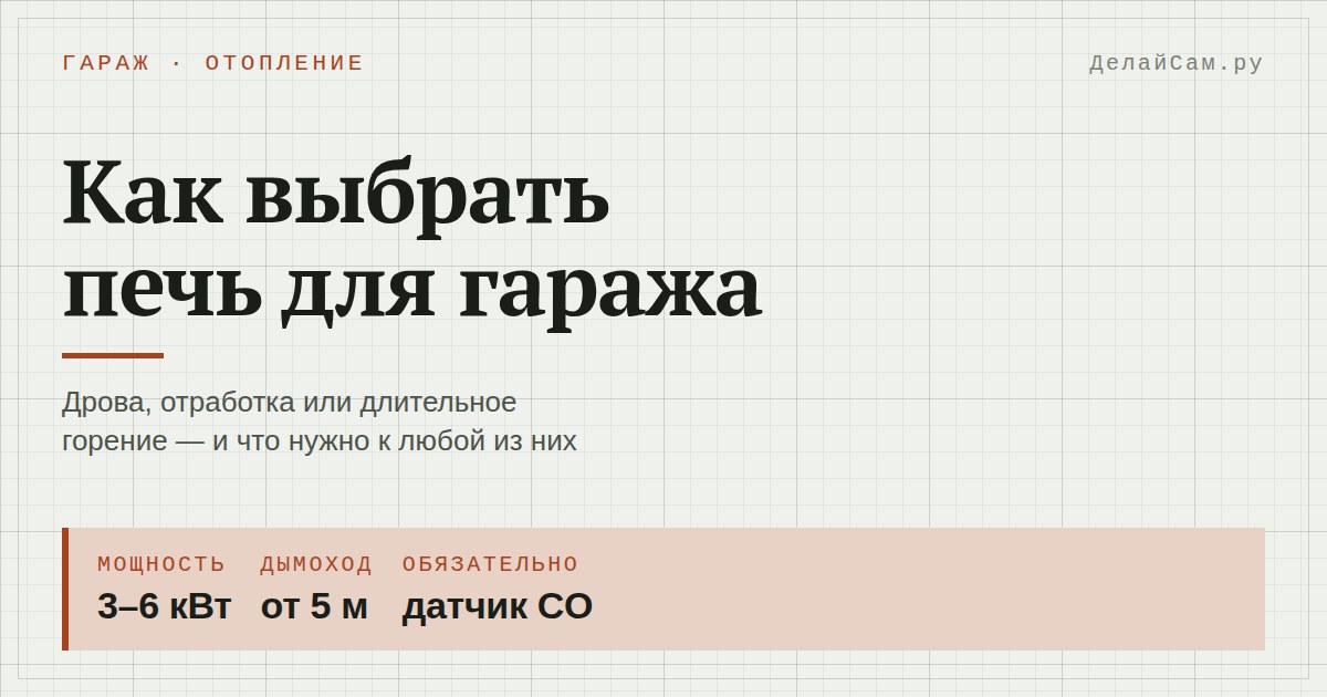 печь для гаража